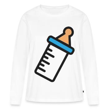 Milk bottle - Women's Premium Organic Long Sleeve Shirt - white - Front - Julia (174cm)