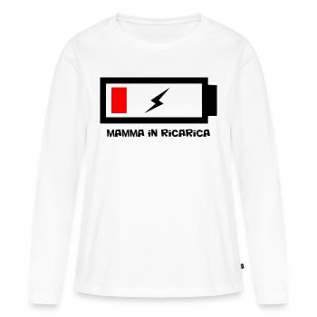 Mom charging do not disturb - Women's Premium Organic Long Sleeve Shirt - white - Front - Julia (174cm)