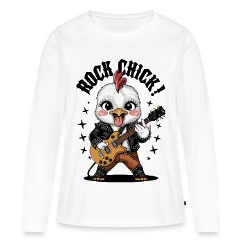 Rock Chick - Frauen Premium Bio Langarmshirt - Weiß - Vorne - Julia (174cm)