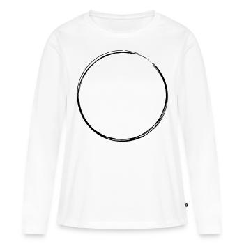 Cercle - T-shirt manches longues Premium bio Femme - blanc - Devant - Julia (174cm)