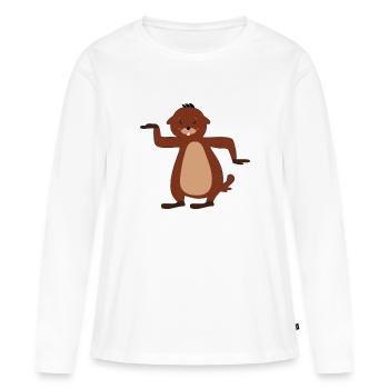 Marmotte marmotte - T-shirt manches longues Premium bio Femme - blanc - Devant - Julia (174cm)