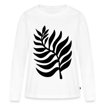 Plantes végétales - T-shirt manches longues Premium bio Femme - blanc - Devant - Julia (174cm)