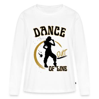 Tanze aus der Reihe - Frauen Premium Bio Langarmshirt - Weiß - Vorne - Julia (174cm)