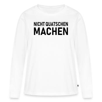 Ne pas bavarder, ne pas dire - T-shirt manches longues Premium bio Femme - blanc - Devant - Julia (174cm)