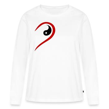 Half Heart Yin Seeks Yang Valentine's Day Couples Love - Women's Premium Organic Long Sleeve Shirt - white - Front - Julia (174cm)