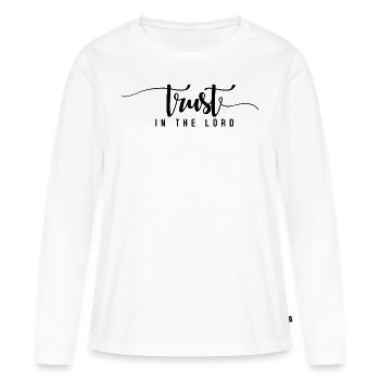 Faith trust - Women's Premium Organic Long Sleeve Shirt - white - Front - Julia (174cm)