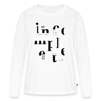 unvollständig ... - Frauen Premium Bio Langarmshirt - Weiß - Vorne - Julia (174cm)