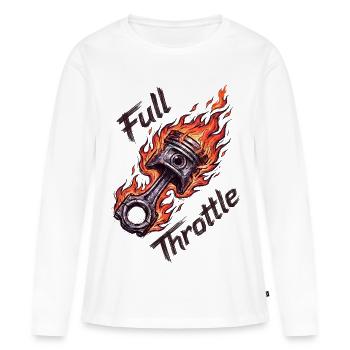  Full Throttle Piston - Women's Premium Organic Long Sleeve Shirt - white - Front - Julia (174cm)
