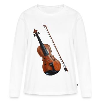 Fiddle - Women's Premium Organic Long Sleeve Shirt - white - Front - Julia (174cm)