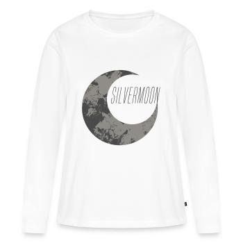 lune - T-shirt manches longues Premium bio Femme - blanc - Devant - Julia (174cm)