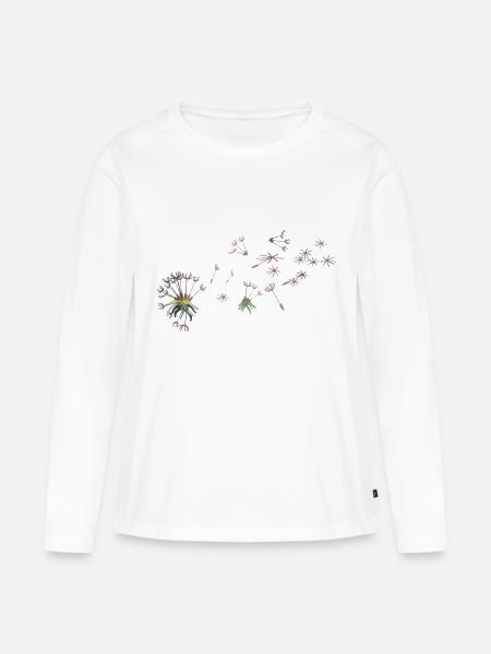 pustebluemchen für helle sachen - Frauen Premium Bio Langarmshirt - Weiß