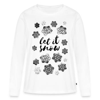 AD Let It Snow - T-shirt manches longues Premium bio Femme - blanc - Devant - Julia (174cm)