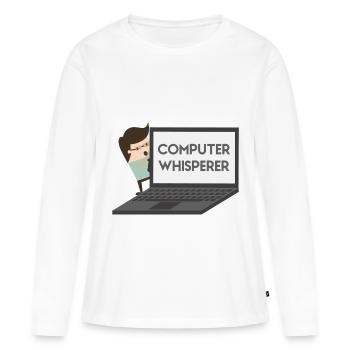 Computer Whisperer Programmer Computer Scientist - Women's Premium Organic Long Sleeve Shirt - white - Front - Julia (174cm)