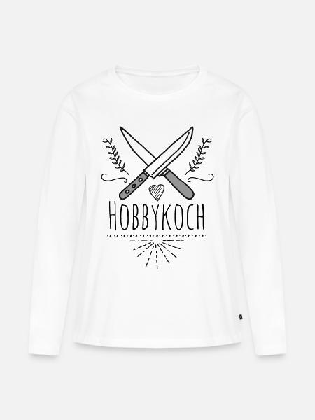 Hobbykoch - Frauen Premium Bio Langarmshirt - Weiß
