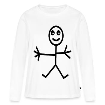 Comic - Frauen Premium Bio Langarmshirt - Weiß - Vorne - Julia (174cm)
