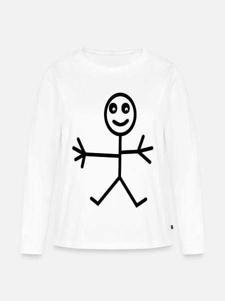 Comic - Frauen Premium Bio Langarmshirt - Weiß