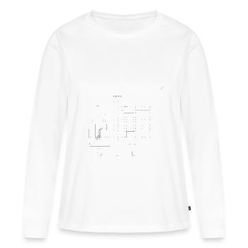 ARCHITECTURE Plan - T-shirt manches longues Premium bio Femme - blanc - Devant - Julia (174cm)