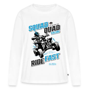 Quad Racing Geschwindigkeit - Frauen Premium Bio Langarmshirt - Weiß - Vorne - Julia (174cm)