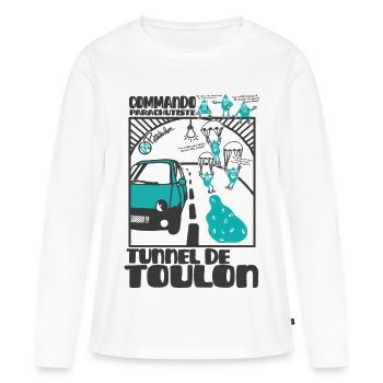 Goutte Tunnel Toulon Commando - Women's Premium Organic Long Sleeve Shirt - white - Front - Julia (174cm)