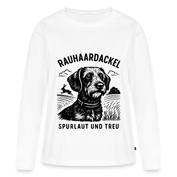 Forts et fidèles ! - T-shirt manches longues Premium bio Femme - blanc - Devant - Julia (174cm)