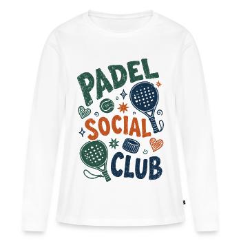 Vintage Padel Social Club - Women's Premium Organic Long Sleeve Shirt - white - Front - Julia (174cm)