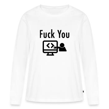 Coding - Women's Premium Organic Long Sleeve Shirt - white - Front - Julia (174cm)
