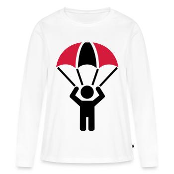 Parachute - T-shirt manches longues Premium bio Femme - blanc - Devant - Julia (174cm)