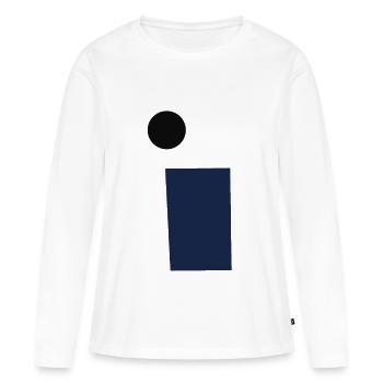 rectangle and circle - Women's Premium Organic Long Sleeve Shirt - white - Front - Julia (174cm)