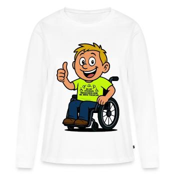 Starr weiter und ich mache einen Rollstuhltrick # - Frauen Premium Bio Langarmshirt - Weiß - Vorne - Julia (174cm)