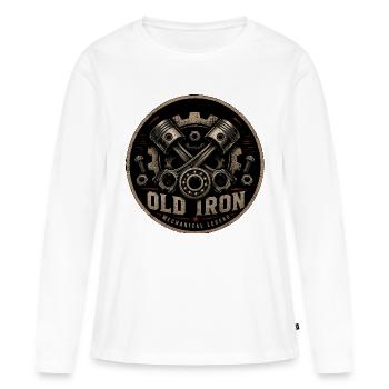 Old Iron Mechanische Legende - Frauen Premium Bio Langarmshirt - Weiß - Vorne - Julia (174cm)