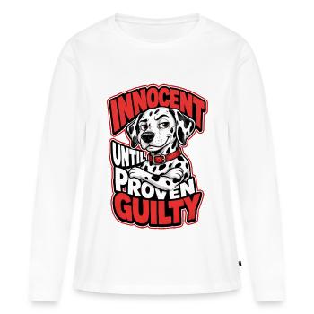 Dalmatien - T-shirt manches longues Premium bio Femme - blanc - Devant - Julia (174cm)