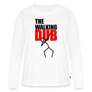 La marche DUB - T-shirt manches longues Premium bio Femme - blanc - Devant - Julia (174cm)