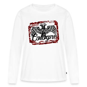 Doublekopp Adler Cologne - Frauen Premium Bio Langarmshirt - Weiß - Vorne - Julia (174cm)