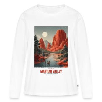 Vallée de la Martienne - T-shirt manches longues Premium bio Femme - blanc - Devant - Julia (174cm)