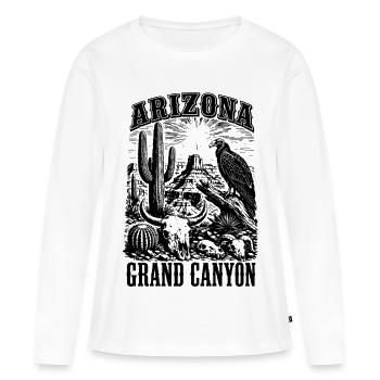 Arizona Grand Canyon Desert Silhouette - Women's Premium Organic Long Sleeve Shirt - white - Front - Julia (174cm)
