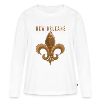La Nouvelle-Orléans - T-shirt manches longues Premium bio Femme - blanc - Devant - Julia (174cm)