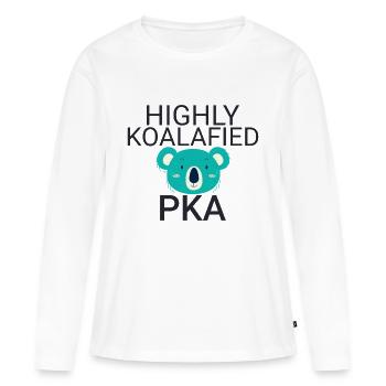 Pharmacie PKA Koalafied - T-shirt manches longues Premium bio Femme - blanc - Devant - Julia (174cm)