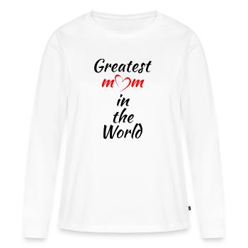 Greatest Mom in the World - Women's Premium Organic Long Sleeve Shirt - white - Front - Julia (174cm)