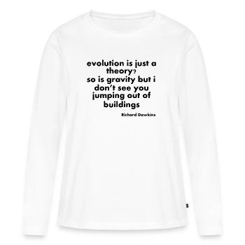 citations d'évolution - T-shirt manches longues Premium bio Femme - blanc - Devant - Julia (174cm)