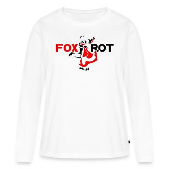 Danse Foxtrot - T-shirt manches longues Premium bio Femme - blanc - Devant - Julia (174cm)