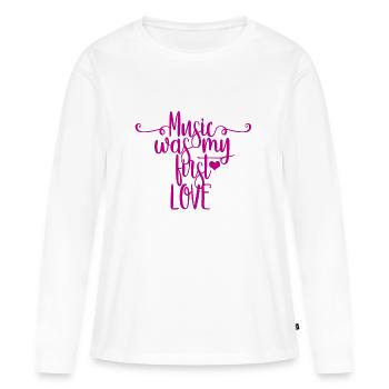 Music lovers Music lovers musicians gift - Women's Premium Organic Long Sleeve Shirt - white - Front - Julia (174cm)