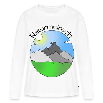 Naturmeinsch - Nature Girl, Dialect - Women's Premium Organic Long Sleeve Shirt - white - Front - Julia (174cm)