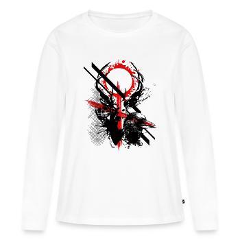 Deer Tattoo Style - Women's Premium Organic Long Sleeve Shirt - white - Front - Julia (174cm)