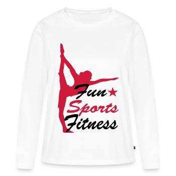 sports - T-shirt manches longues Premium bio Femme - blanc - Devant - Julia (174cm)