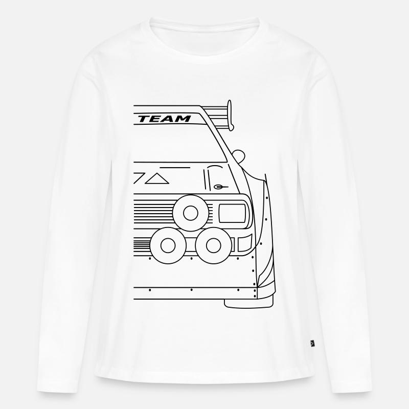 Rallye S1 E2 Sport Quattro Front - Frauen Premium Bio Langarmshirt - Weiß