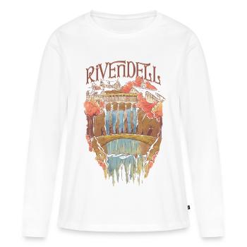 Le Seigneur Des Anneaux Fondcombe & Communauté - T-shirt manches longues Premium bio Femme - blanc - Devant - Julia (174cm)