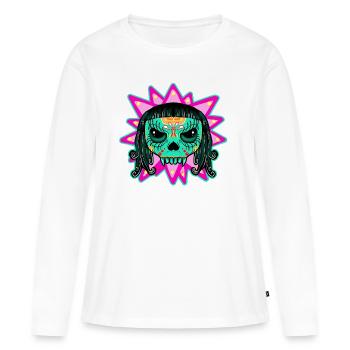 Vampire - T-shirt manches longues Premium bio Femme - blanc - Devant - Julia (174cm)