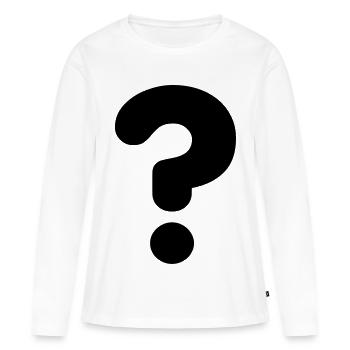 Point d’interrogation de l’image # - T-shirt manches longues Premium bio Femme - blanc - Devant - Julia (174cm)