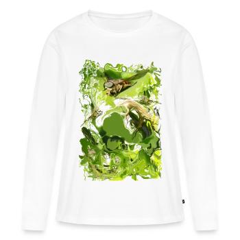 Insecte - T-shirt manches longues Premium bio Femme - blanc - Devant - Julia (174cm)