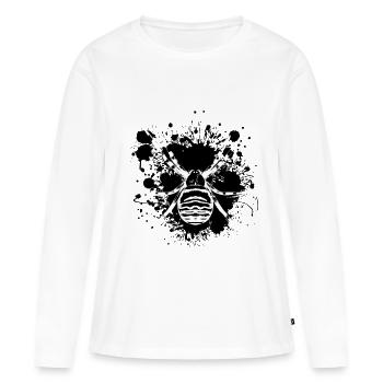 Spinne Gefahr - Spinnennetz - Frauen Premium Bio Langarmshirt - Weiß - Vorne - Julia (174cm)